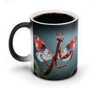 ERSTSNCK Devil's Flower Mantis Color Changing Mug 11 Oz Heat Changing Coffee Mugs Funny Magic Cup Heat Sensitive Ceramics Mug Novelty Coffee Cups Personalized Customized Gift Idea for Men & Women