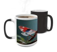 ERSTSNCK Devil's Flower Mantis Color Changing Mug Heat Changing Coffee Mug Funny Magic Cup Heat Sensitive Travel Mugs Novelty Coffee Cups Personalized Customized Gift for Men Women 11 Oz