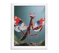 ERSTSNCK Devil's Flower Mantis Diamond Painting Kits for Adults White Wood 40 * 50cm 5D Diamond Art Kits for Beginners Large DIY Full Drill Round Diamonds Gem Art Crafts Painting for Home Wall Decor