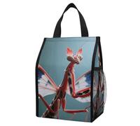 ERSTSNCK Devil's Flower Mantis Insulated Lunch Bag Leakproof Insulated Cooler Bags Reusable Cooler Tote Foldable Lunchbox for Adult Women Men for Work Travel Picnic