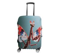 ERSTSNCK Devil's Flower Mantis Luggage Suitcase Covers Elastic Washable Cute Luggage Protector Travel Suitcase Protective Cover For Adult (Fit 19-32 Inch Luggages), white, L, Devil's Flower Mantis