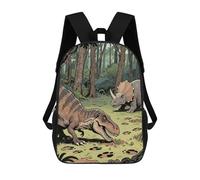 ERSTSNCK Dinosaur Jungle Laptop Backpack for Travel Work Cute Bookbag Computer Backpack Casual Daypack