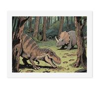 ERSTSNCK Dinosaur Jungle Paint by Numbers for Adults Beginner 30x40cm DIY Painting Kit with HD Canvas & Acrylic Paints, Complete Crafts Set for Home Decor, Gifts, Stress Relief