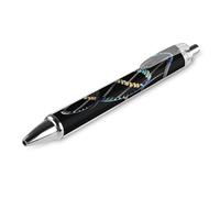 ERSTSNCK DNA Chain Photoes Black Ballpoint Pens Fine Point (0.5mm) Black Ink Pen Retractable Ball Point Pens with Comfortable Full Grip for Journaling, And Office Writing Ideal 1 PCS