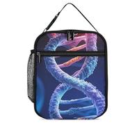 ERSTSNCK DNA Genetic Helix Lunch Bag for Adults Reusable Insulated Lunchbox Leakproof Small Lunch Box Tote for Men & Women Portable Food Cooler Bag for Work, Office, Picnics