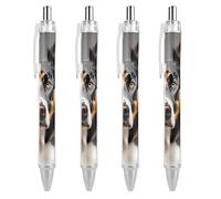 ERSTSNCK Dog Breed Black Ballpoint Pens Fine Point (0.5mm) Black Ink Pen Retractable Ball Point Pens with Comfortable Full Grip for Journaling, And Office Writing Ideal 4 PCS