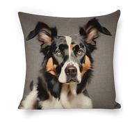 ERSTSNCK Dog Breed Pillow Covers 18"x18" Linen Throw Pillow Covers - Double Sided Decorative Square Cushion Cases for Sofa, Bed, Chair (No Insert Included)