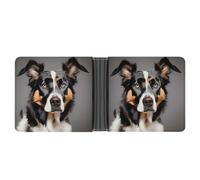ERSTSNCK Dog Breed Wallet for Men Bifold Rfid Blocking Slim Money Clip Front Pocket Wallet Card Holder
