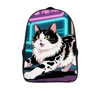 ERSTSNCK Domestic Cat Laptop Backpack for Travel Work, 16In Cute Bookbag, Computer Backpack, Casual Daypack, Domestic Cat, 40x28x16cm