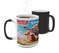 ERSTSNCK Donkey in Candy Color Changing Mug Heat Changing Coffee Mug Funny Magic Cup Heat Sensitive Travel Mugs Novelty Coffee Cups Personalized Customized Gift for Men Women 11 Oz