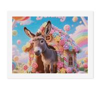ERSTSNCK Donkey in Candy Paint by Numbers for Adults Beginner 30x40cm DIY Painting Kit with HD Canvas & Acrylic Paints, Complete Crafts Set for Home Decor, Gifts, Stress Relief