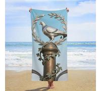 ERSTSNCK Dove on Ivy Column Beach Towel Oversized 31" X 63" Absorbent Towels Quick Dry Pool Towel Lightweight Bath Towels Sandproof Beach Blanket for Gym Swimming Sports Travel Gifts