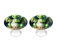 ERSTSNCK Dragon Cute Cabinet Knobs, 2-Pack Silver Stainless Steel Drawer Pulls with Screws, Elegant Hardware for Dressers, Kitchen,Cabinets & Desks