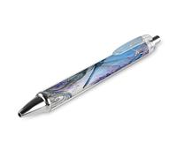 ERSTSNCK Dragonfly Jacaranda Leaf Black Ballpoint Pens Fine Point (0.5mm) Black Ink Pen Retractable Ball Point Pens with Comfortable Full Grip for Journaling, And Office Writing Ideal 1 PCS