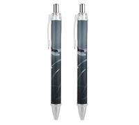 ERSTSNCK Dragonfly Silhouette Black Ballpoint Pens Fine Point (0.5mm) Black Ink Pen Retractable Ball Point Pens with Comfortable Full Grip for Journaling, And Office Writing Ideal 2 PCS