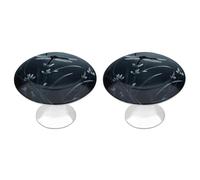 ERSTSNCK Dragonfly Silhouette Cabinet Knobs, 2-Pack Silver Stainless Steel Drawer Pulls with Screws, Elegant Hardware for Dressers, Kitchen,Cabinets & Desks