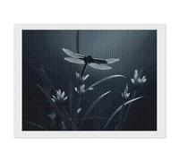 ERSTSNCK Dragonfly Silhouette Diamond Painting Kits for Adults 12"x16" 5D Diamond Art Kits for Beginners DIY Full Drill Round Diamonds Gem Art Crafts Painting for Home Wall Decor
