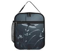 ERSTSNCK Dragonfly Silhouette Lunch Bag for Adults Reusable Insulated Lunchbox Leakproof Small Lunch Box Tote for Men & Women Portable Food Cooler Bag for Work, Office, Picnics