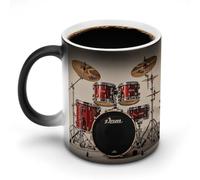 ERSTSNCK Drum Set-standard Color Changing Mug 11 Oz Heat Changing Coffee Mugs Funny Magic Cup Heat Sensitive Ceramics Mug Novelty Coffee Cups Personalized Customized Gift Idea for Men & Women