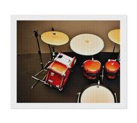 ERSTSNCK Drum Set-Standard Diamond Painting Kits for Adults 16"x20" 5D Diamond Art Kits for Beginners DIY Full Drill Round Diamonds Gem Art Crafts Painting for Home Wall Decor