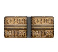 ERSTSNCK Egypt Hieroglyphics Wallet for Men Bifold Rfid Blocking Slim Money Clip Front Pocket Wallet Card Holder