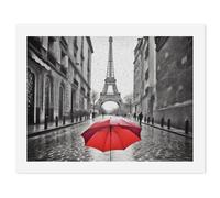 ERSTSNCK Eiffel Tower Paris Red Umbrella Paint by Numbers for Adults Beginner 30x40cm DIY Painting Kit with HD Canvas & Acrylic Paints, Complete Crafts Set for Home Decor, Gifts, Stress Relief