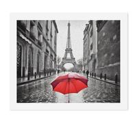 ERSTSNCK Eiffel Tower Paris Red Umbrella Paint by Numbers for Adults Beginner 40x50cm DIY Painting Kit with HD Canvas & Acrylic Paints, Complete Crafts Set for Home Decor, Gifts, Stress Relief