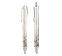 ERSTSNCK Elegant Horse Black Ballpoint Pens Fine Point (0.5mm) Black Ink Pen Retractable Ball Point Pens with Comfortable Full Grip for Journaling, And Office Writing Ideal 2 PCS