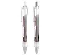 ERSTSNCK Elephant And Piggie Black Ballpoint Pens Fine Point (0.5mm) Black Ink Pen Retractable Ball Point Pens with Comfortable Full Grip for Journaling, And Office Writing Ideal 2 PCS