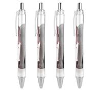 ERSTSNCK Elephant And Piggie Black Ballpoint Pens Fine Point (0.5mm) Black Ink Pen Retractable Ball Point Pens with Comfortable Full Grip for Journaling, And Office Writing Ideal 4 PCS