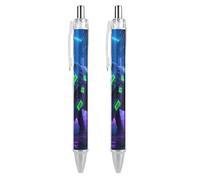 ERSTSNCK Elephant Black Ballpoint Pens Fine Point (0.5mm) Black Ink Pen Retractable Ball Point Pens with Comfortable Full Grip for Journaling, And Office Writing Ideal 2 PCS