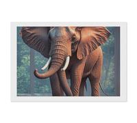 ERSTSNCK Elephants Red Diamond Painting Kits for Adults 8"x12" 5D Diamond Art Kits for Beginners DIY Full Drill Round Diamonds Gem Art Crafts Painting for Home Wall Decor