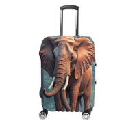 ERSTSNCK Elephants Red Luggage Suitcase Covers Elastic Washable Cute Luggage Protector Travel Suitcase Protective Cover For Adult (Fit 19-32 Inch Luggages) X-Large, white, XL, Elephants Red