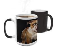 ERSTSNCK English Bulldog Color Changing Mug Heat Changing Coffee Mug Funny Magic Cup Heat Sensitive Travel Mugs Novelty Coffee Cups Personalized Customized Gift for Men Women 11 Oz