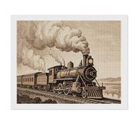 ERSTSNCK Etching Train Diamond Painting Kits for Adults 16"x20" 5D Diamond Art Kits for Beginners DIY Full Drill Round Diamonds Gem Art Crafts Painting for Home Wall Decor