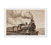 ERSTSNCK Etching Train Diamond Painting Kits for Adults 8"x12" 5D Diamond Art Kits for Beginners DIY Full Drill Round Diamonds Gem Art Crafts Painting for Home Wall Decor