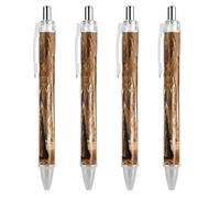 ERSTSNCK Fantasy Art Black Ballpoint Pens Fine Point (0.5mm) Black Ink Pen Retractable Ball Point Pens with Comfortable Full Grip for Journaling, And Office Writing Ideal 4 PCS