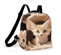ERSTSNCK Fennec Fox Cub in Den Small Backpack for Women Mini Backpack Purse Travel Fashion Roomy Shoulder Handbag