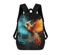 ERSTSNCK Fire And Water Phoenix Laptop Backpack for Travel Work Cute Bookbag Computer Backpack Casual Daypack