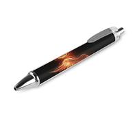 ERSTSNCK Fire Angle Wings Black Ballpoint Pens Fine Point (0.5mm) Black Ink Pen Retractable Ball Point Pens with Comfortable Full Grip for Journaling, And Office Writing Ideal 1 PCS
