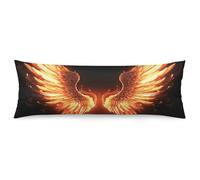 ERSTSNCK Fire Angle Wings Body Pillow Pillowcase 20"x54" Lumbar Throw Pillow Covers with Hidden Zipper Breathable & Cozy Full Long Bodypillow Case Cover for Sleeping Bedroom Couch Sofa Decor