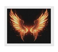 ERSTSNCK Fire Angle Wings Diamond Painting Kits for Adults 16"x20" 5D Diamond Art Kits for Beginners DIY Full Drill Round Diamonds Gem Art Crafts Painting for Home Wall Decor