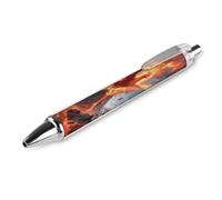 ERSTSNCK Fire Phoenix Black Ballpoint Pens Fine Point (0.5mm) Black Ink Pen Retractable Ball Point Pens with Comfortable Full Grip for Journaling, And Office Writing Ideal 1 PCS