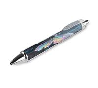 ERSTSNCK Fish Scale Butterfly Black Ballpoint Pens Fine Point (0.5mm) Black Ink Pen Retractable Ball Point Pens with Comfortable Full Grip for Journaling, And Office Writing Ideal 1 PCS