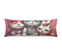 ERSTSNCK Floral Punk Style Body Pillow Pillowcase 20"x54" Lumbar Throw Pillow Covers with Hidden Zipper Breathable & Cozy Full Long Bodypillow Case Cover for Sleeping Bedroom Couch Sofa Decor