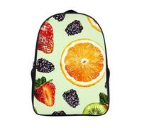 ERSTSNCK Flower And Bird Style Laptop Backpack for Travel Work, 16In Cute Bookbag, Computer Backpack, Casual Daypack, Fruit Style Pattern, 40x28x16cm