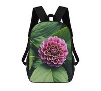 ERSTSNCK Flower Leaves Purple Red Flower Laptop Backpack for Travel Work Cute Bookbag Computer Backpack Casual Daypack