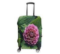 ERSTSNCK Flower Leaves Purple Red Flower Luggage Suitcase Covers Elastic Washable Cute Luggage Protector Travel Suitcase Protective Cover For Adult (Fit 19-32 Inch Luggages) X-Large, white, M, Flower