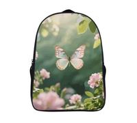 ERSTSNCK Fluorescent Lion Laptop Backpack for Travel Work, 16In Cute Bookbag, Computer Backpack, Casual Daypack, Butterflies Dancing, 40x28x16cm