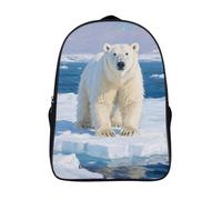 ERSTSNCK Fluorescent Lion Laptop Backpack for Travel Work, 16In Cute Bookbag, Computer Backpack, Casual Daypack, Arctic Polar Bear, 40x28x16cm